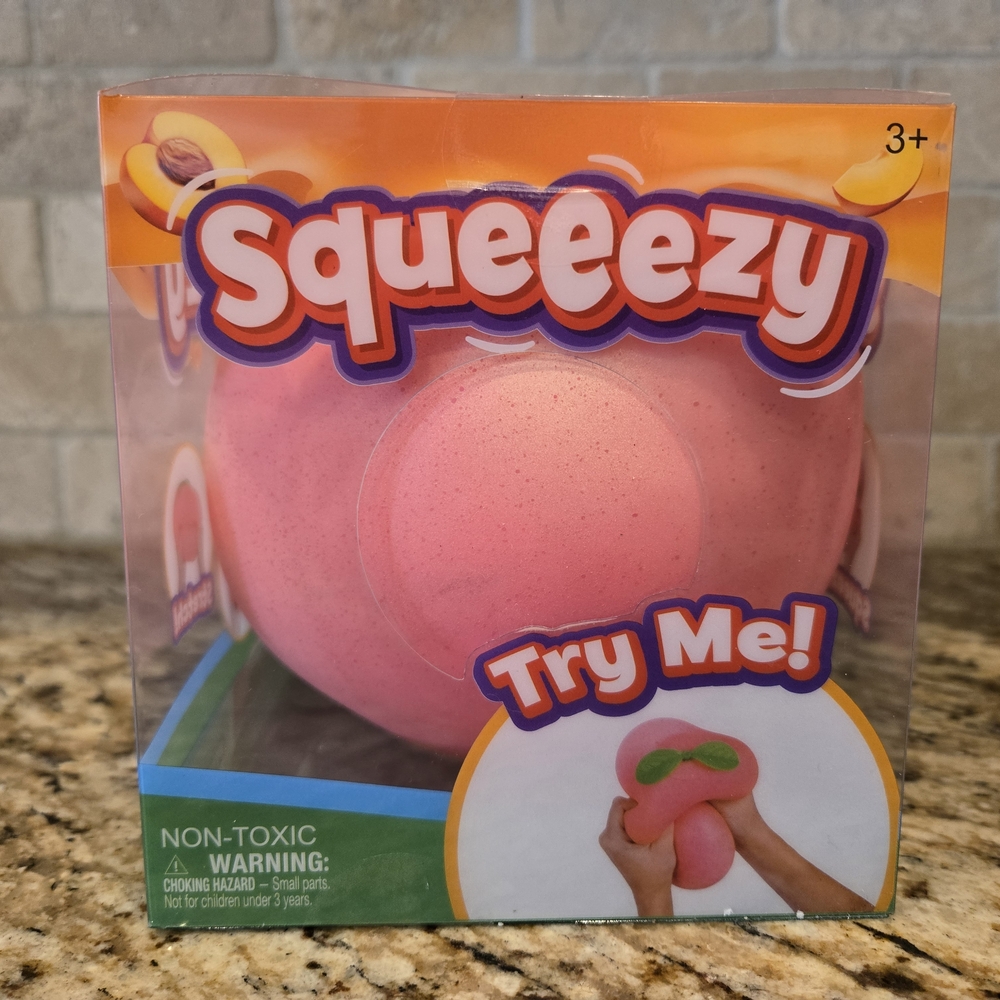 Sunny Days Squeeezy Peach Squishy Stress Ball Toy